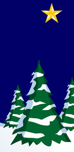 Alberi Innevati Illustrati