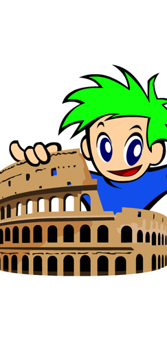 Bimbo con Colosseo