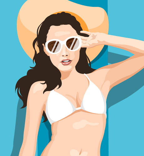 Illustrazione di Modella in Bikini
